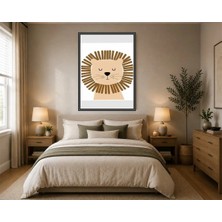 Rose Light Aslan Başlı Duvar Çocuk Odası Için Ahşap Mdf Baskı Salon, Yatak Odası, Çocuk Odası, Ofis Duvar Tablosu Çerçeve Görünümlü Mdf Tablo