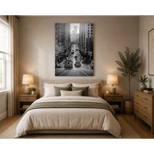 Rose Light San Francisco Tramvayları Duvar Dekoru Ahşap Mdf Baskı Tablo Mdf Tablo
