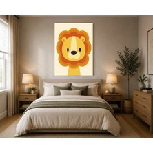 Rose Light Leopar Başlı Kürkü Duvar Çocuk Odası Için Ahşap Mdf Baskı Salon, Yatak Odası, Çocuk Odası, Ofis Duvar Tablosu Mdf Tablo