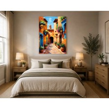Rose Light Modern Sanat Eski Sokaklar Yağlı Boya Görünümlü Mdf Tablo