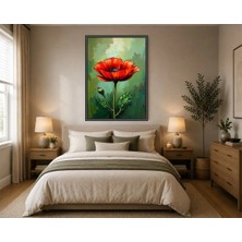 Rose Light Papatya Duvar Dekoru Ahşap Mdf Baskı Tablo Çerçeve Görünümlü Mdf Tablo