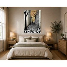 Rose Light Orman Yolu Duvar Dekoru Ahşap Mdf Baskı Tablo Mdf Tablo