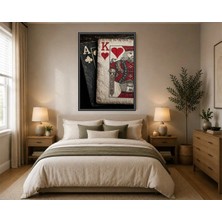 Rose Light As Of Hearts Kral Ofisi Duvar Dekoru Ahşap Mdf Baskı Salon, Yatak Odası, Çocuk Odası, Ofis Duvar Tablosu Çerçeve Görünümlü Mdf Tablo