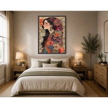 Rose Light Modern Sanat Kadın Görseli Modern Sanat Portresi Duvar Dekoru Ahşap Mdf Baskı Salon, Yatak Odası, Çocuk Odası, Ofis Duvar Tablosu Çerçeve