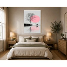 Rose Light Kertenkele Ağaç Gökyüzü Duvar Dekoru Ahşap Mdf Baskı Tablo Mdf Tablo