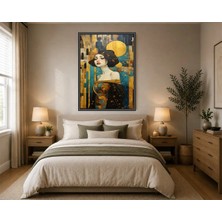 Rose Light Necay Art’ın Kadın Figürlü Yağlı Boya Görünümlü Duvar Dekoru Ahşap Mdf Baskı Salon, Yatak Odası, Çocuk Odası, Ofis Duvar Tablosu Çerçeve G