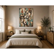 Rose Light Modern Sanat Kadın Görseli Modern Sanat Üç Duvar Dekoru Ahşap Mdf Baskı Salon, Yatak Odası, Çocuk Odası, Ofis Duvar Tablosu Mdf Tablo