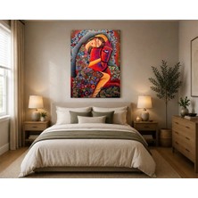 Rose Light Modern Sanat Kadın Görseli Duvar Dekoru Ahşap Mdf Baskı Tablo Mdf Tablo