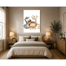 Rose Light Zebra Leopar Zürafa Çocuk Odası Ahşap Mdf Baskı Tablo Mdf Tablo