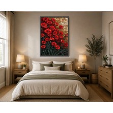 Rose Light Papatyalar Duvar Dekoru Ahşap Mdf Baskı Tablo Çerçeve Görünümlü Mdf Tablo