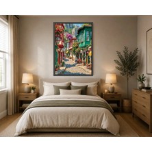 Rose Light Boş Sokak Manzarası Duvar Tablosu Salon Dekoru Ahşap Mdf Baskı Salon, Yatak Odası, Çocuk Odası, Ofis Duvar Tablosu Çerçeve Görünümlü Mdf T