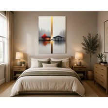 Rose Light Iki Ev ve Yol Duvar Dekoru Ahşap Mdf Baskı Tablo Mdf Tablo