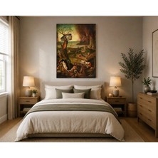 Rose Light Ölüm ve Yozlaşma Ağacı Salon Ahşap Mdf Baskı Tablo Mdf Tablo