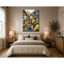 Rose Light Şirin Dağ Köyü Modern Duvar Dekoru Ahşap Mdf Baskı Tablo Mdf Tablo