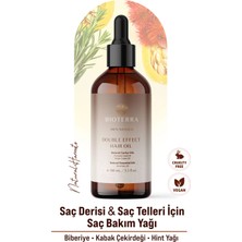 Bioterra Organics Bioterra Double Effect Biberiye, Hint ve Kabak Çekirdeği Yağı Saç ve Saç Derisi Bakım Yağı 100 ml
