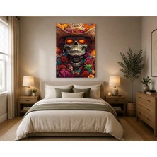 Rose Light Kalpli Kafatası Modern Sanat Duvar Dekoru Ahşap Mdf Baskı Tablo Mdf Tablo