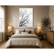 Rose Light Ağaç Dalları Duvar Dekoru Ahşap Mdf Baskı Tablo Mdf Tablo