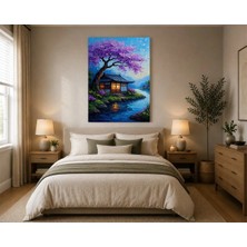 Rose Light Japon Tarzı Kulübe ve Duvar Dekoru Ahşap Mdf Baskı Tablo Mdf Tablo