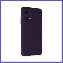 Nida Redmi Note 12 5g Uyumlu Kılıf Nano Içi Kadife Silikon - Mor Nıda