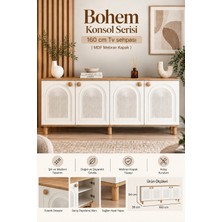 Klt Modüler Bohem Konsol Serisi 160 cm Tv Sehpası ( Mdf Mebran Kapak ) Bohem Konsol