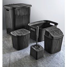 Özer Plastik Dalgalı 5 Parça Banyo Takımı