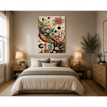 Rose Light Büyük Çiçekli Soyut Sanat Duvar Dekoru Ahşap Mdf Baskı Tablo Mdf Tablo