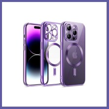 Nida iPhone 13 Pro Max Uyumlu Kılıf Kross Magneticsafe Kapak - Mor Nıda