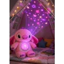 Sole Projeksiyonlu Müzikli Stitch Gece Lambası Uyku Arkadaşı Peluş Oyuncak – Yıldızlı Ay Işıklı Bebek ve Çocuk Uyku Lambası