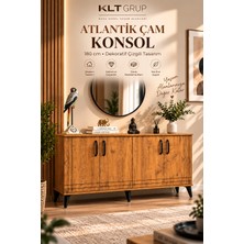 Klt Modüler Konsol, Tv Ünite Atlantik Çam Gövde Siyah 180 cm