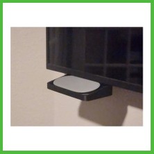 Bezos 3D Baskı Tv Altı Medya Oynatıcı Rafı Ayak Deliğine Monte Küçük Cihaz Standı Modem ve Streamer Rafı Siyah Arz