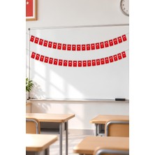 Patladı Gitti 40'lı Mini Ipli Türk Bayrağı Seti 6X10 cm – 3,5 Metre Ay Yıldızlı Milli Bayram Süsü