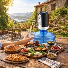Vayomy Şarjlı Otomatik Damacana Su Pompası - Beyaz - 12 cm