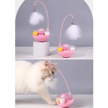 Hakdem Pet Zilli Kedi Otlu Hacıyatmaz Kedi Oyuncağı Tüylü Sallanan Interaktif Oyun Topu