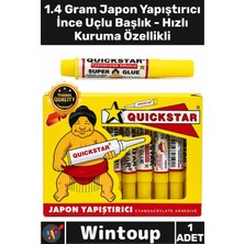 Wintoup #yapıştırıcı Süper Güçlü 1.4 Gram 1 Adet Ince Uçlu Başlık Hızlı Kuruma Özellikli Japon Yapıştırıcı