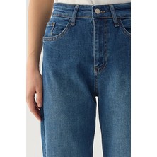 Touche Prive Beli Lastikli Denim Pantolon