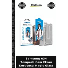 Carlburn Samsung A34 Temperli Cam Ekran Koruyucu Magic Glass Telefon Camı Mobil Aksesuar Kullanışlı