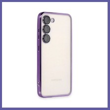 Nida Samsung Galaxy S23 Uyumlu Kılıf Lensli Silikon - Mor Nıda