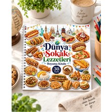 Z&R Craft Dünya Sokak Lezzetleri Yetişkin Boyama Kitabı - Global Street Food 20X20 Boyut