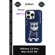 Carlburn iPhone 13 Pro Max Kılıf 3D Tarz Kedi Figürlü Şehirli