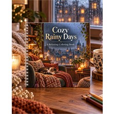 Z&R Craft Cozy Rainy Days Yağmurlu Günler Boyama Kitabı – Yetişkinler Için 20X20 Boyut 35 Görsel