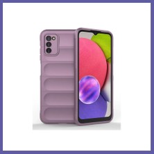 Nida Samsung Galaxy A03S Uyumlu Kılıf Optimum Silikon - Mor Nıda