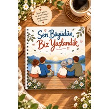 Z&R Craft Sen Büyüdün Biz Yaşlandık – Duygusal Aile Hikayesi Temalı Spiralli Boyama Kitabı 20X20 cm