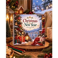 Z&R Craft Christmas & Noel Temalı Yeni Yıl Boyama Kitabı Yetişkin Boyama Kitabı 25 Görsel - 25 Yaprak - 20X20 cm