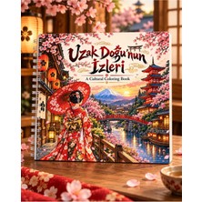 Z&R Craft Uzak Doğu’nun Izleri Boyama Kitabı | Uzak Doğu Temalı Yetişkin Boyama Kitabı | 20X20 Boyut | 30 Görsel