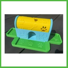 Bezos 3D Baskı Köpek Ödül Mamalı Zeka Oyuncağı Döner Silindirli Ödül Dağıtıcı Sarı Mavi Yeşil Arz