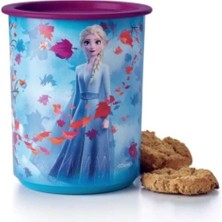 Tupperware Frozen Elsa Temalı Tek Parmak Saklama Kabı 1.25 L Mavi - Çocuk Atıştırmalık ve Kurabiye Kavanozu