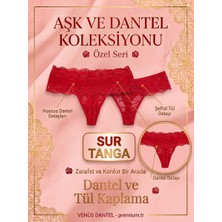 Ikili Sur Tanga Kırmızı -Paket Içeriği 3'lü