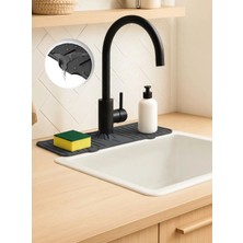 Mapple Home Elastik Musluk Mat Su Tutucu Düzenleyici Silikon Kaydırmaz Mutfak Banyo Lavabo Tezgah Üstü Matı