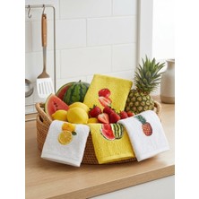 Shipla Home Benevento 4lü Desenli 30X50 cm Havlu Seti