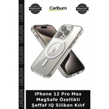 Carlburn iPhone 12 Pro Max Magsafe Özellikli Şeffaf Iq Silikon Kılıf Telefon Koruyucu Cep Telefonu